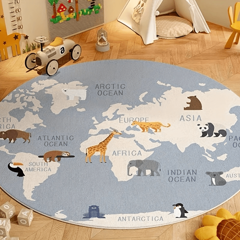 Kids Education Nursery - Tapete de Mapa Mundial para Crianças,