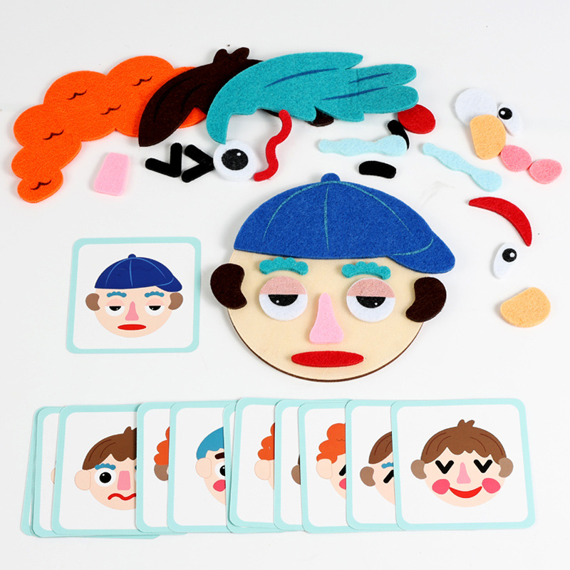 Kids Education Card - Crianças montessori expressão facial jogo mudança