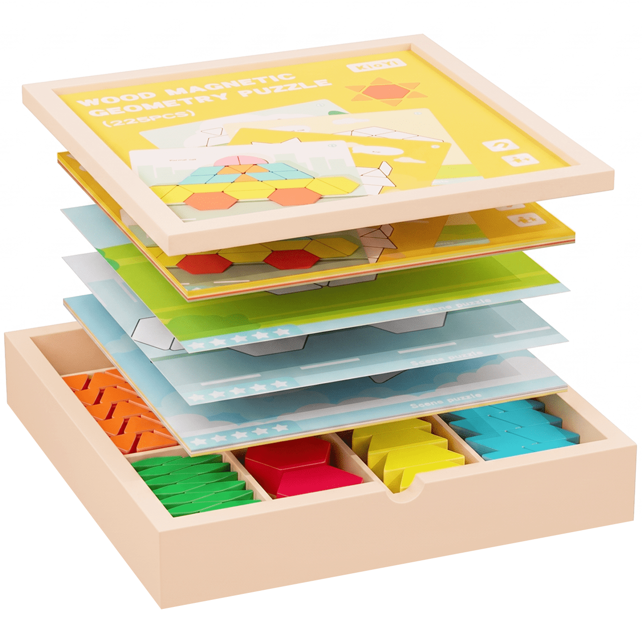 Kids Education Help - Conjunto de 225 peças de quebra-cabeça