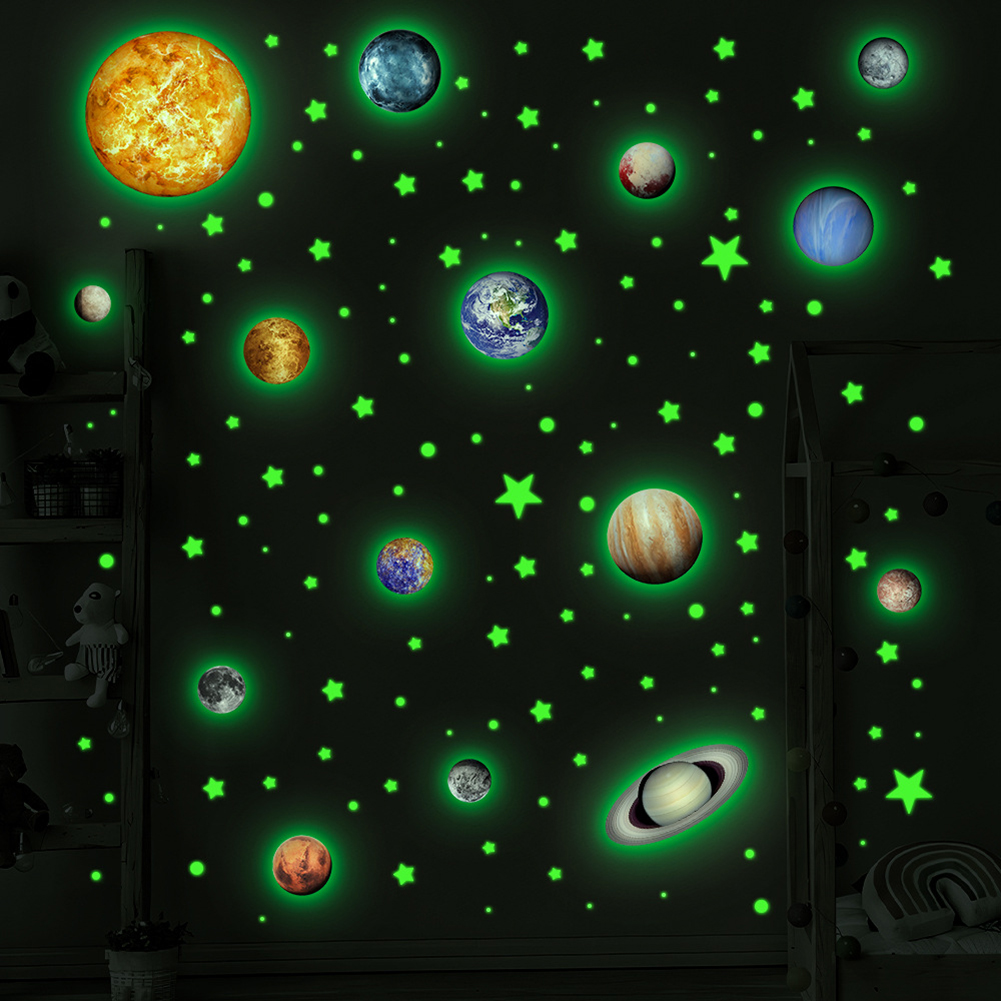 Kids Education Help - Grandes autocolantes de parede com planetas
