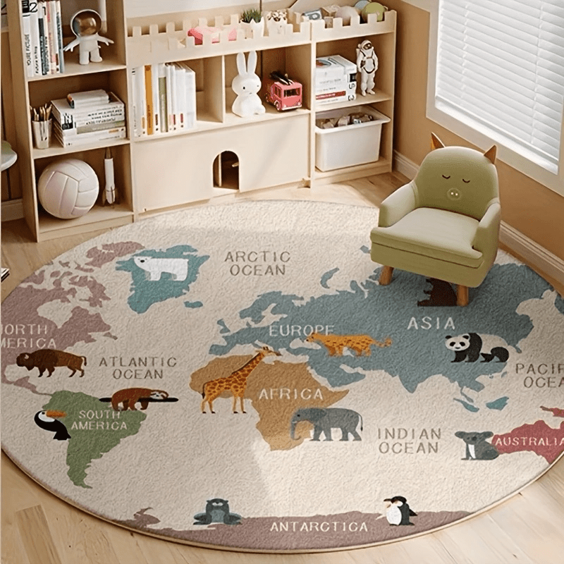 Tapete de Mapa Mundial para Cr - Kids Education Nursery avaliação e preço