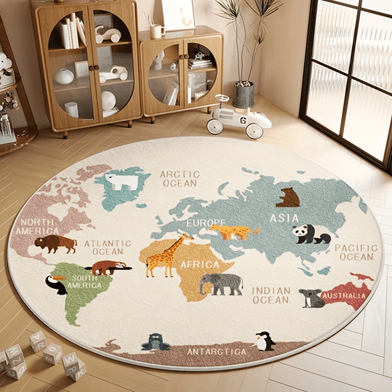 Tapete de Mapa Mundial para Cr - Kids Education Nursery avaliação e preço