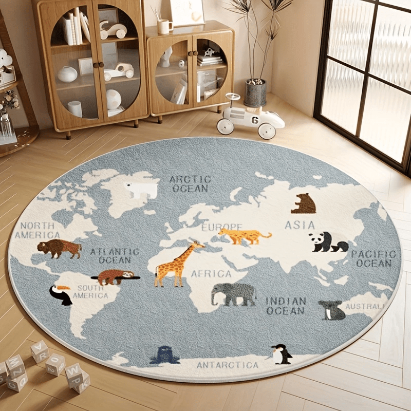Tapete de Mapa Mundial para Cr - Kids Education Nursery avaliação e preço