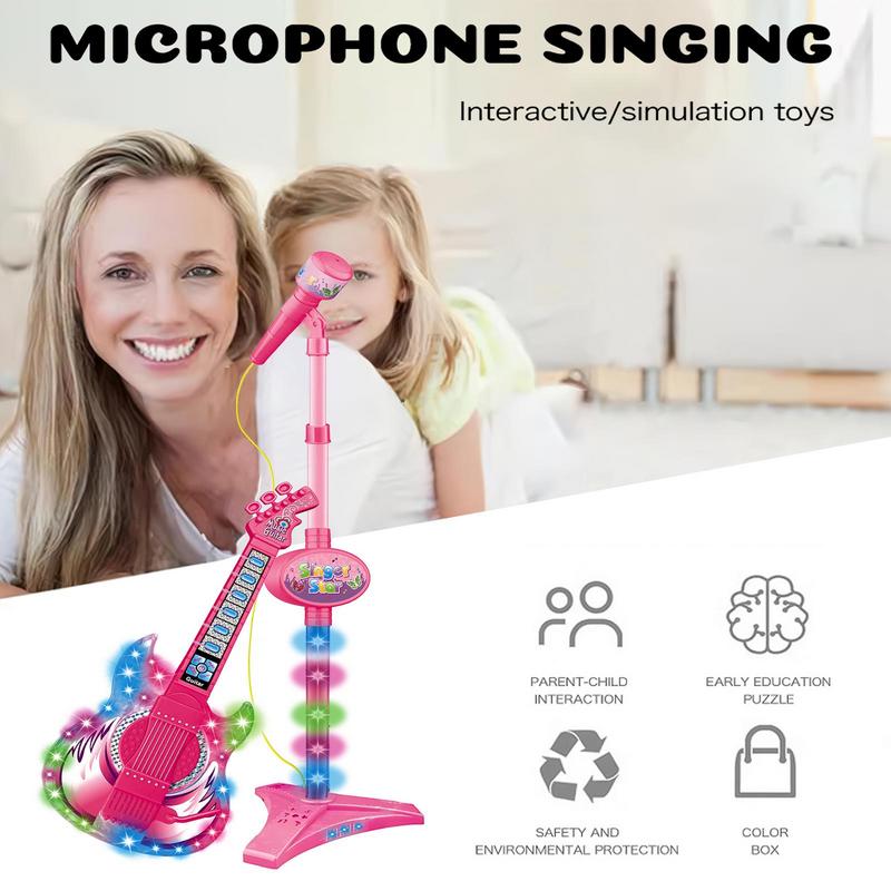 Microfone e conjunto de guitar - Kids Educational Computer avaliação e preço