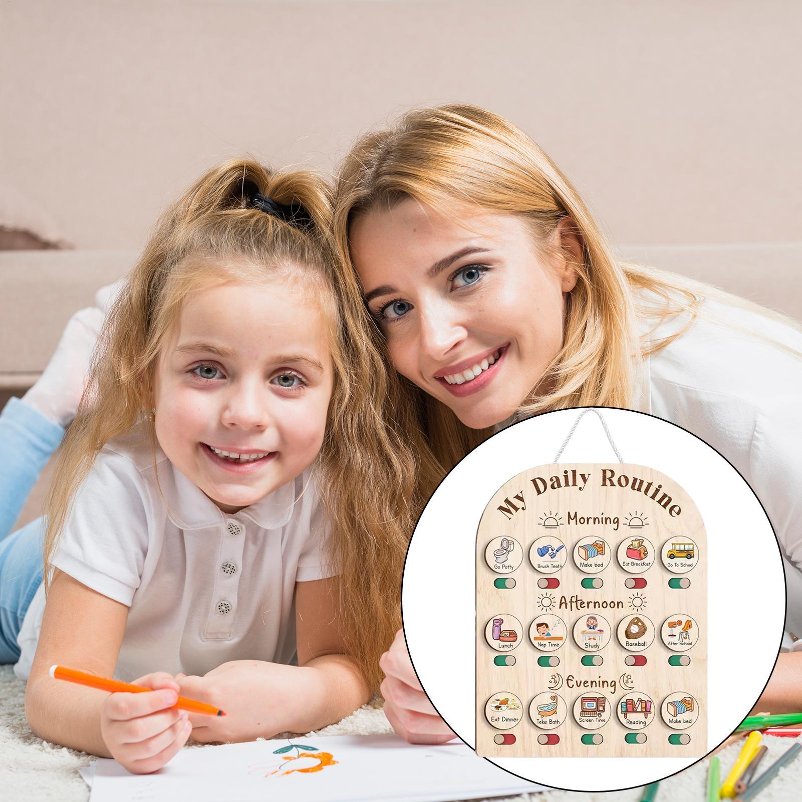 Crianças gráfico de rotina diá - Kids Education Planner avaliação e preço