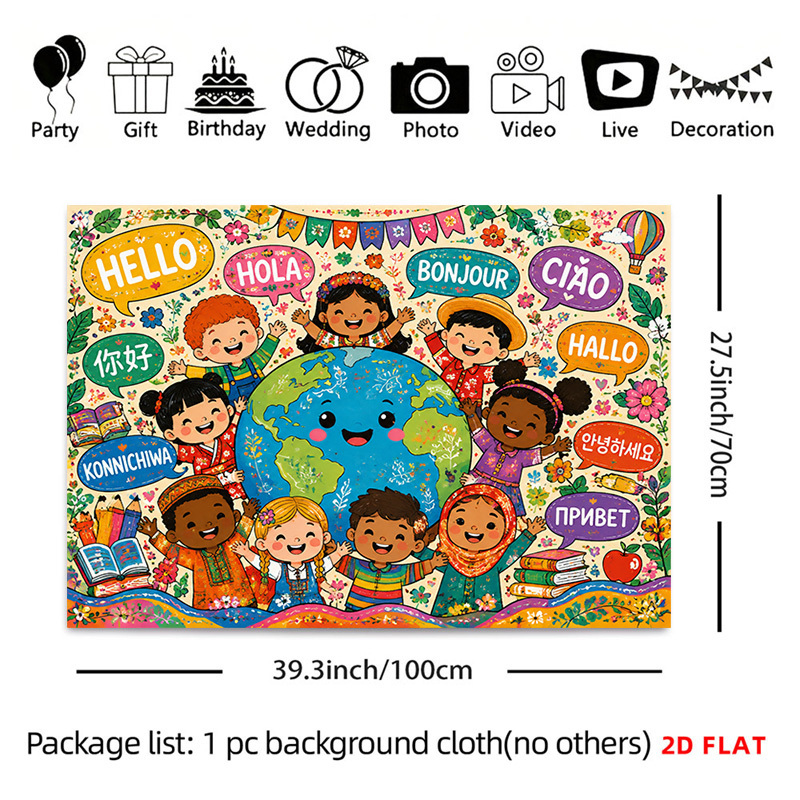 Tapete com Mapa Mundi e Saudaç - Kids Education Nursery avaliação e preço