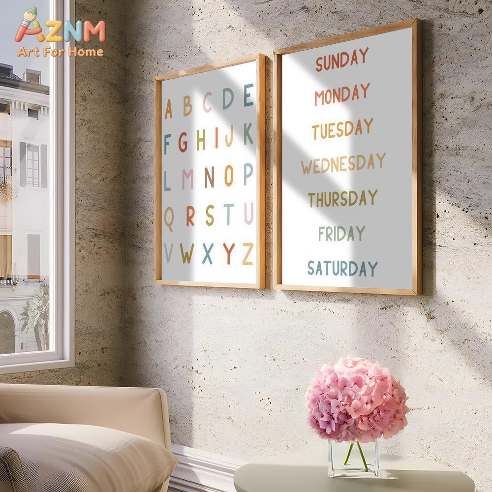AZNM Quadro de Parede Educacio - Kids Education Nursery avaliação e preço