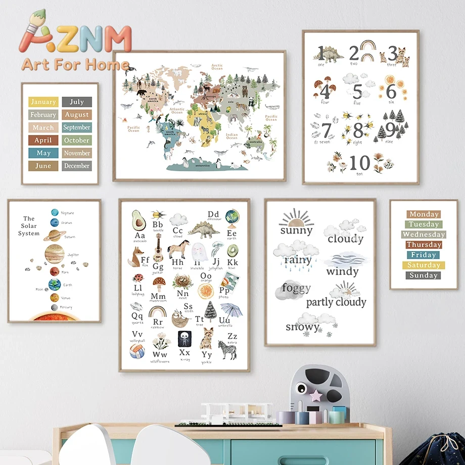 Quadro de parede com tema educ - Kids Education Nursery avaliação e preço