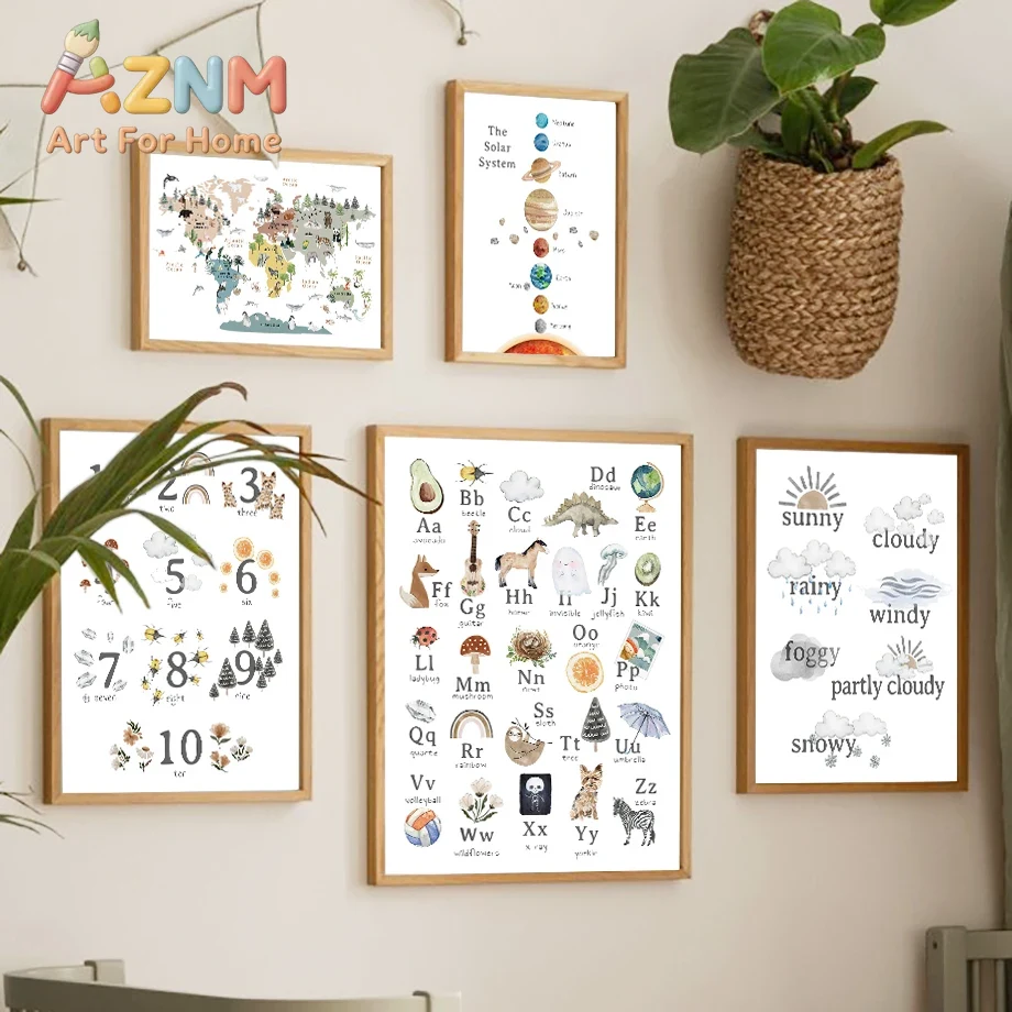 Quadro de parede com tema educ - Kids Education Nursery avaliação e preço