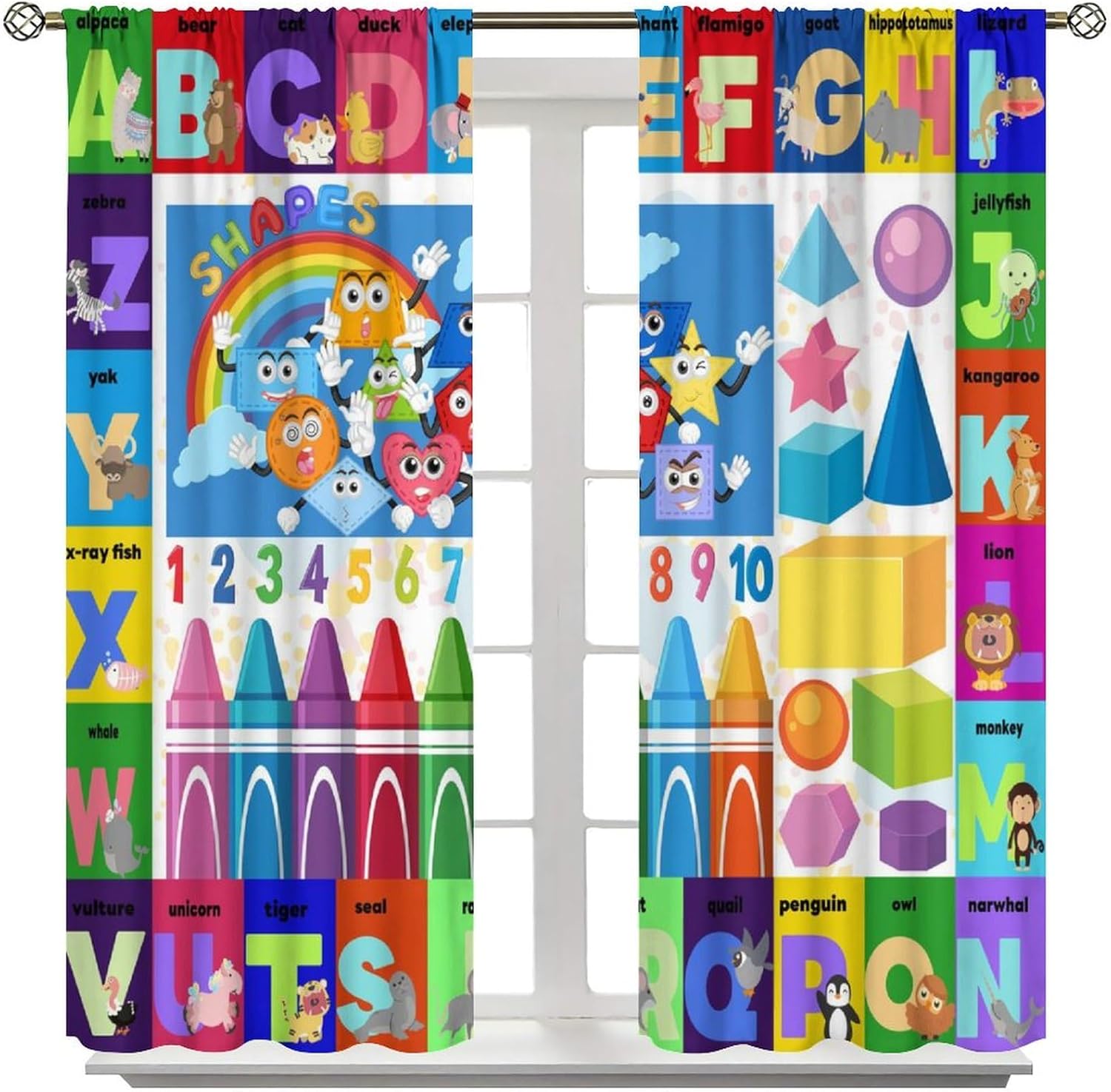 Cortinas coloridas de educação - Kids Education Youtube avaliação e preço