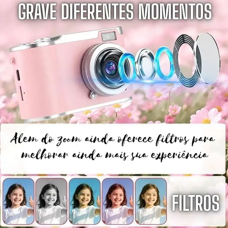 Câmera Digital 4K 48MP, Câmera - Kids Educational Videos avaliação e preço