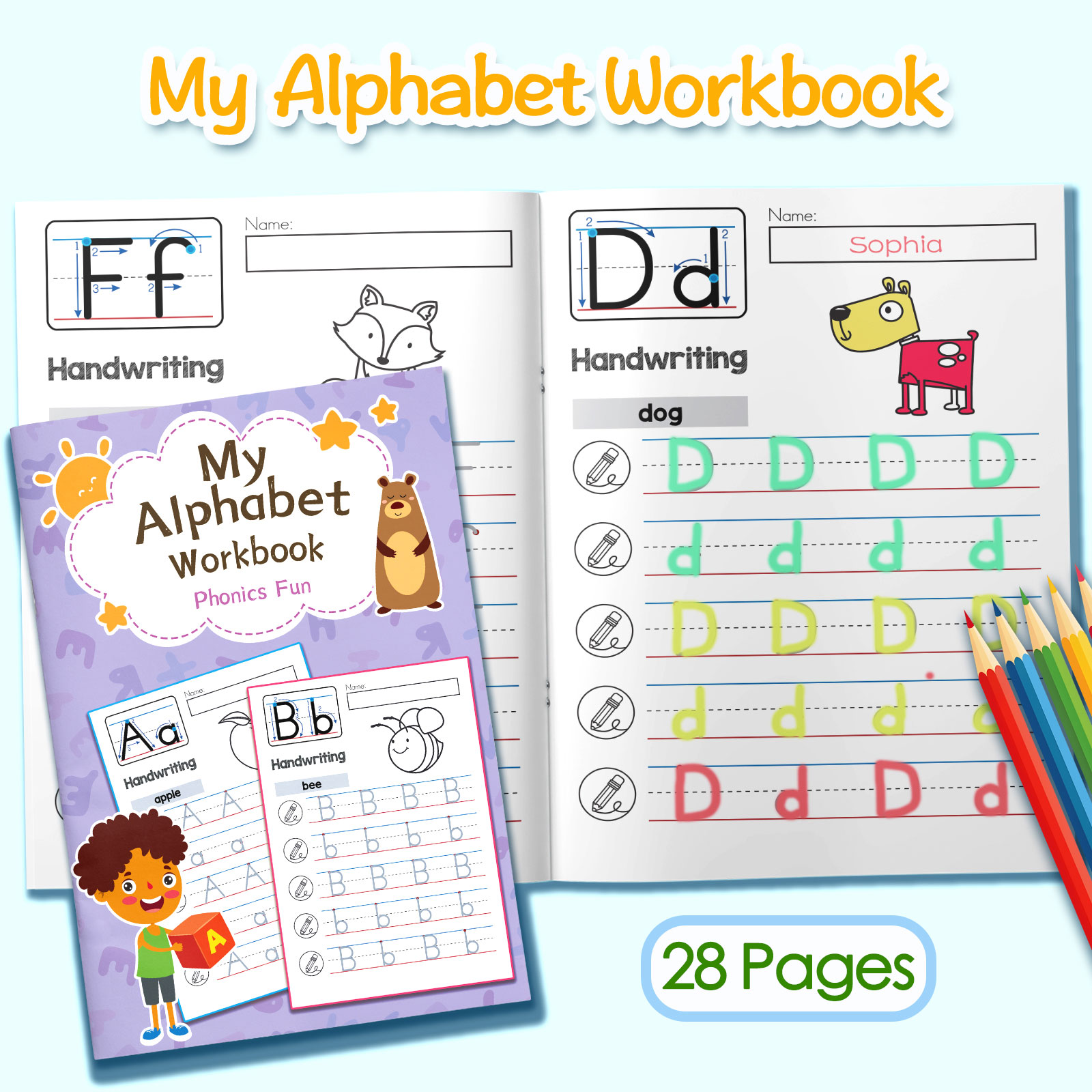 Livro de atividades para color - Kids Education Words avaliação e preço